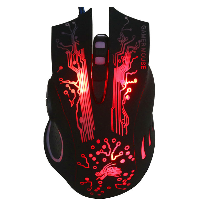 7-Button USB Gaming Mouse – Colorful LED Glowing Lights