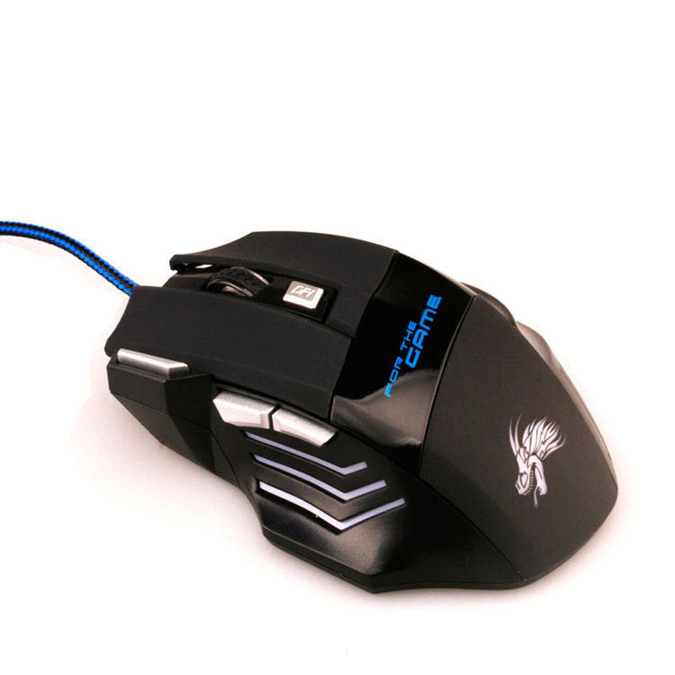 7-Button USB Gaming Mouse – Colorful LED Glowing Lights