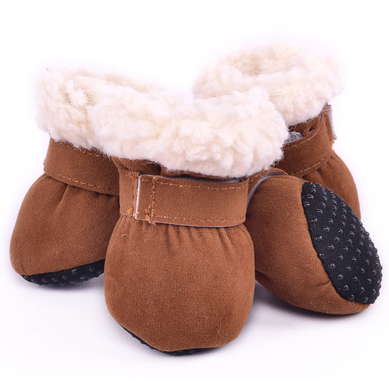 Waterproof Winter Dog Boots – Anti-Slip Snow & Rain Shoes for Small Pets