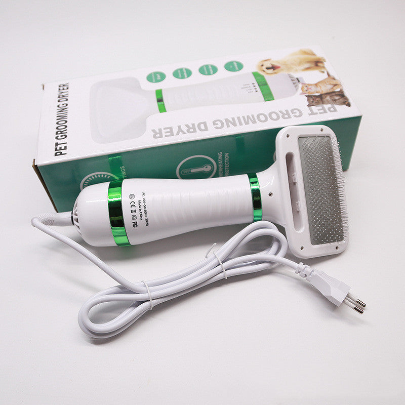 2-in-1 Pet Grooming Dryer Brush – Dry & Detangle Fast