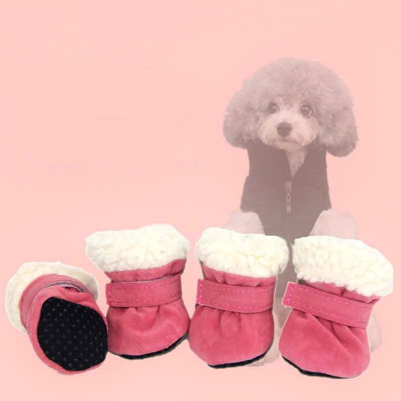 Waterproof Winter Dog Boots – Anti-Slip Snow & Rain Shoes for Small Pets