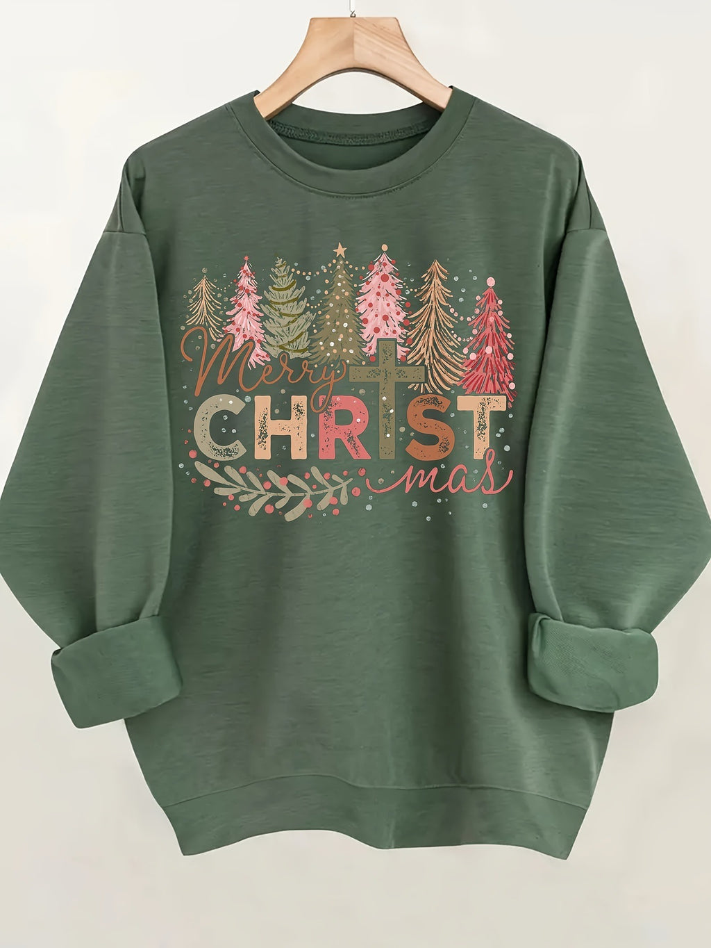 Christmas Tree Print Women’s Pullover Sweater