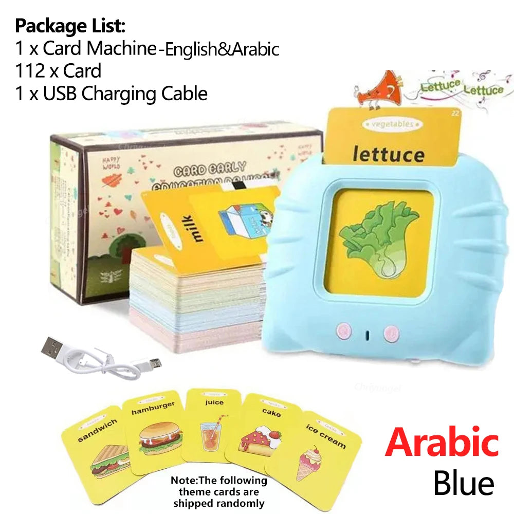 Talking Flashcards Learning Toy for Kids – Preschool Educational Audio Card Machine (Ages 3–6)