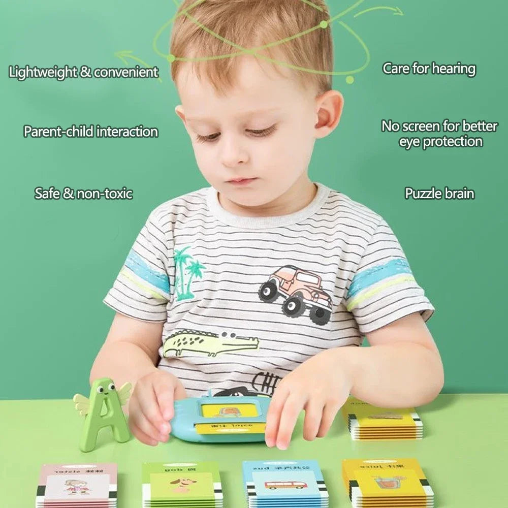 Talking Flashcards Learning Toy for Kids – Preschool Educational Audio Card Machine (Ages 3–6)