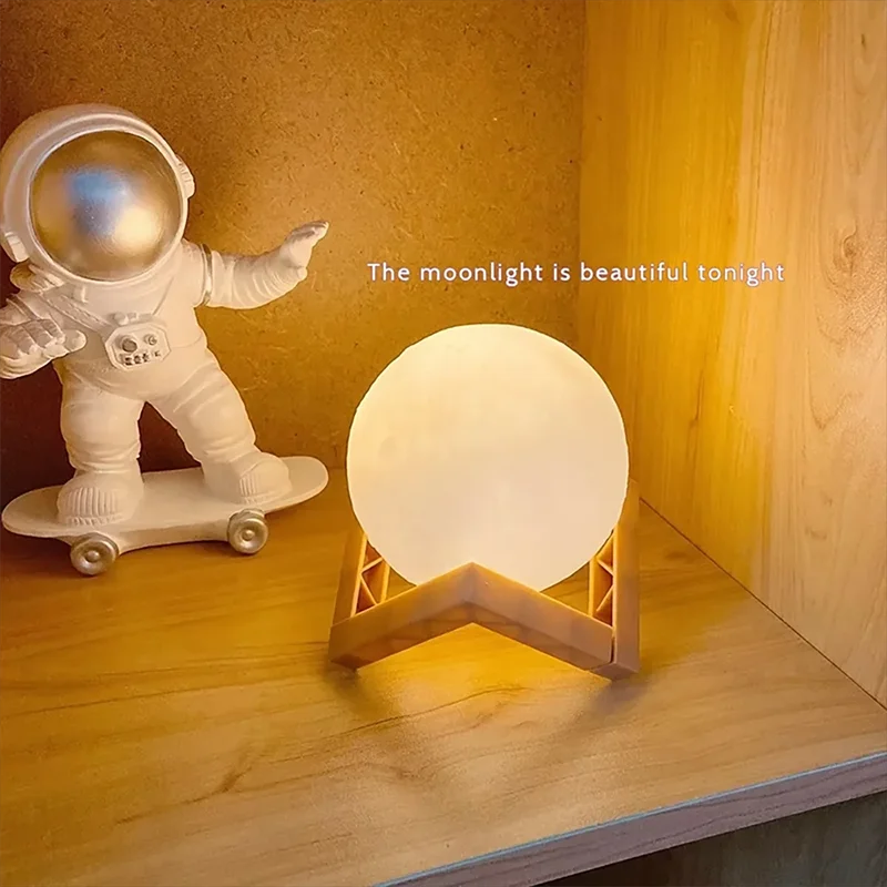 3D Moon Lamp Galaxy Edition - Touch/Remote LED Night Light - Bedroom Decor & Gift for Kids