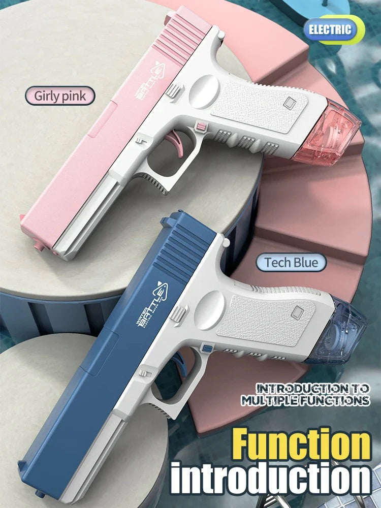 Electric Water Gun Toy - Portable Automatic Burst Water Blaster for Kids, Rechargeable Outdoor Water Toy