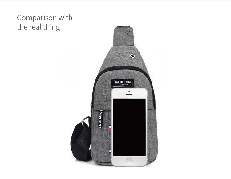 Waterproof Men's Fanny Pack - Large Capacity, Adjustable Strap for Outdoor Sports, Travel & Daily Use