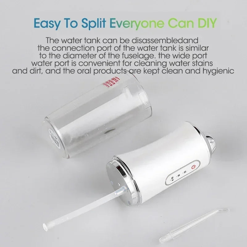 Professional Cordless Water Flosser - Portable USB-Rechargeable Oral Irrigator with Multiple Pressure Modes for Teeth & Gum Care