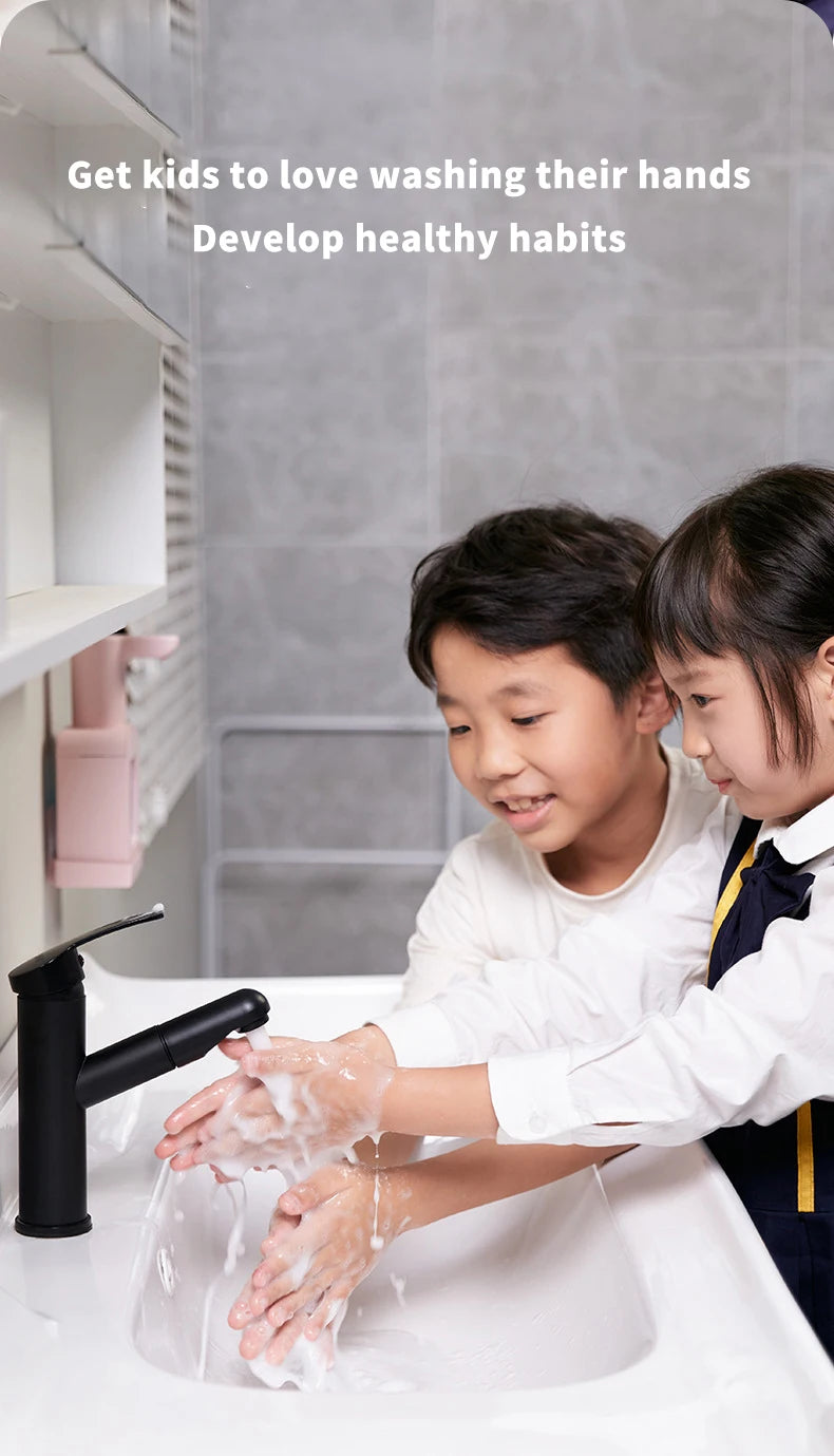 Cute Pet Automatic Foam Soap Dispenser - Wall-Mounted/Countertop, Touchless, USB, 400 ML