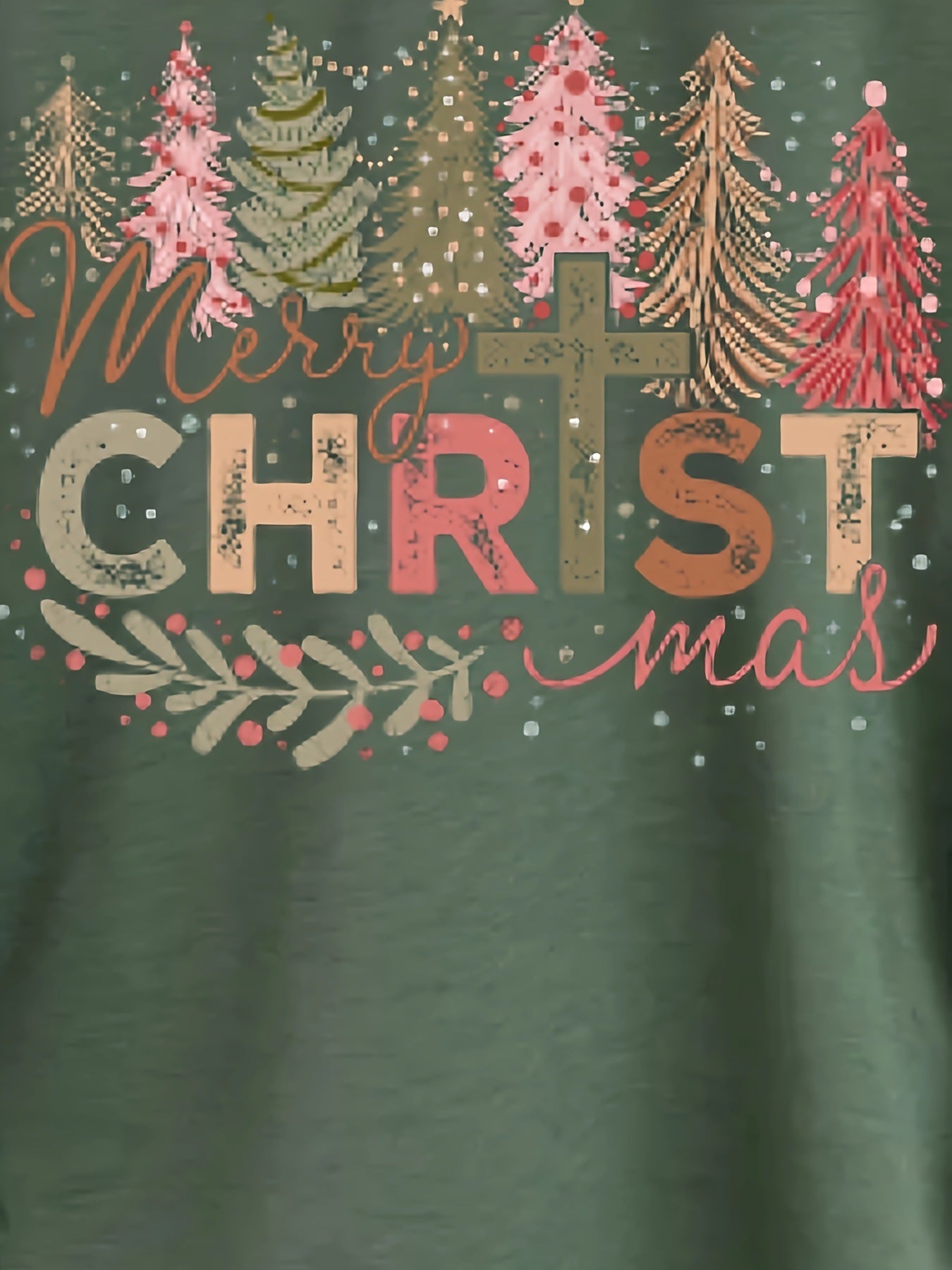 Christmas Tree Print Women’s Pullover Sweater