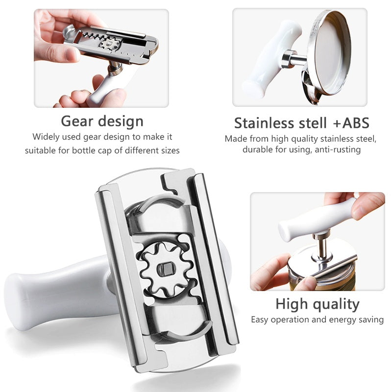 Adjustable Stainless Steel Jar Opener – Easy Lids-Off Bottle & Can Opener